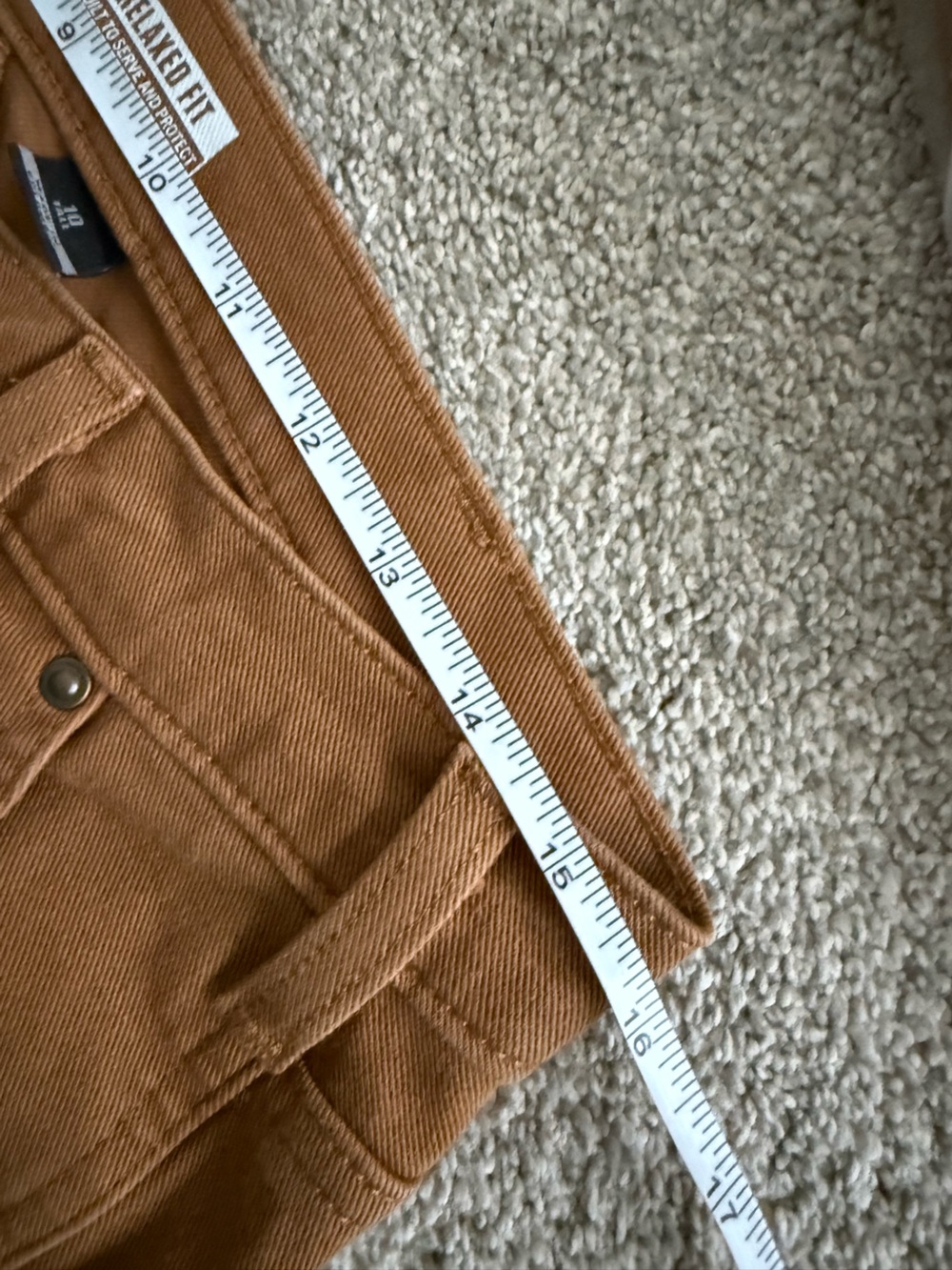 Carhartt - Women's Relaxed Fit Stretch Twill Pant Sz 8 tall new with tag brown - Picture 4 of 9